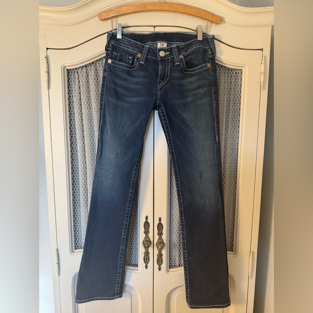 Vintage Y2K True Religion Western Johnny Jeans with Contrast Stitching